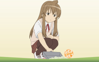 Girl sitting suitcase tie head 2 - a tie free wallpaper