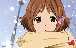 Girl scarf street light snow - a scarf free wallpaper