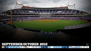 Baseball stadium crowd cloudy sky - free new year wallpaper