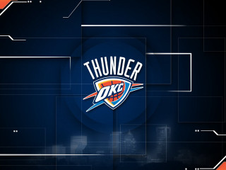 Blue orange background thunder basketball - dave arredondo free wallpaper