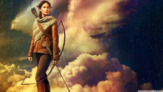 Woman archer clouds sky magic - cloud behind her free wallpaper