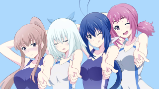Girls pointing thumbs up camera - a group of girls free wallpaper