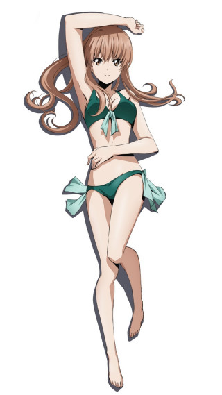 Eizan kikukawa green bikini standing - free bikini wallpaper