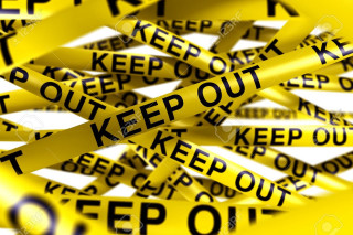 Yellow keep out sign caution - carles delclaux i free wallpaper