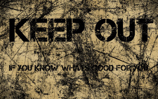 Keep out grungy black food - grungy free wallpaper
