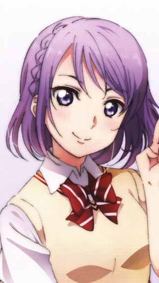 Girl purple hair bow tie 3 - a smile free wallpaper