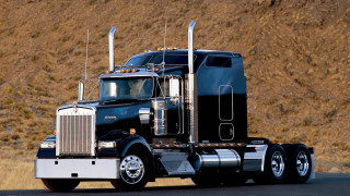 Black semi truck hill brown - dennis ashbaugh free wallpaper for desktop