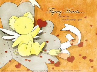 Yellow white cartoon character hearts - heart free wallpaper
