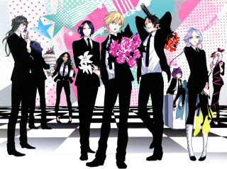 Group people standing wall stars - toyism free wallpaper