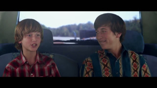 Two boys sitting car talking - movie scene free wallpaper