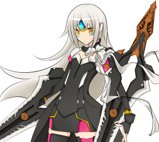 White haired woman sword blackout - a white collar free wallpaper