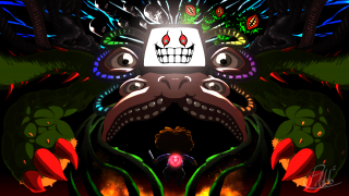 Monster skull man digital painting - epic composition free wallpaper