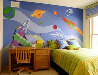 Space themed bedroom desk chair - a chair in front free wallpaper