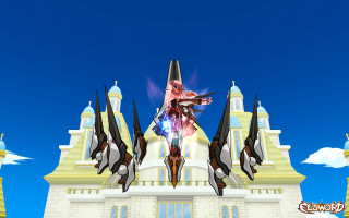Cartoon character building clock tower - epsylon point free wallpaper