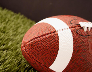 Football green field black wall - a white line free wallpaper