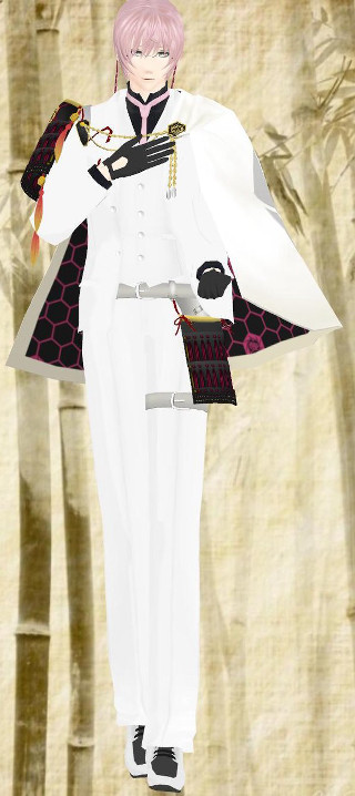 White suit black hat sword - a pink hair free wallpaper