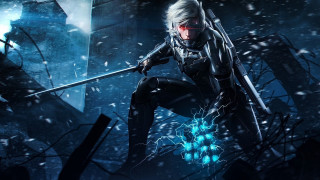 Futuristic suit woman snowy forest - cybernetic free wallpaper