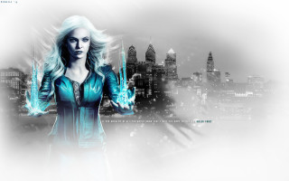 Woman holding scissors city skyline - skyscraper free wallpaper