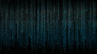 Dark blue numbers black background - white dot free wallpaper