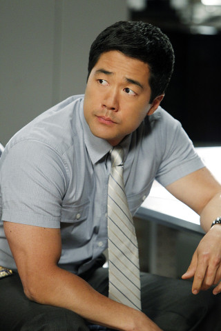Man tie sitting hand hip - a serious look free wallpaper