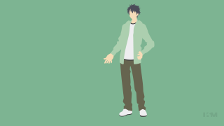 Man standing green background hands - eiichiro oda free wallpaper