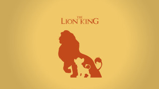 Lion dog silhouette yellow background - a silk screen free wallpaper