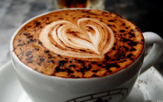 Coffee heart saucer table digital - a saucer free wallpaper