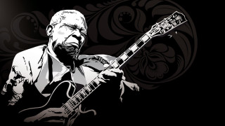 Man playing guitar black background 2 - floral free wallpaper