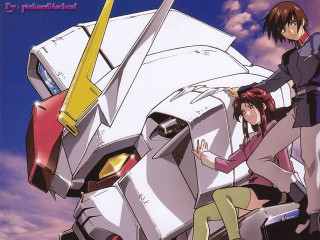 Couple giant robot sky clouds - the back of the car free wallpaper