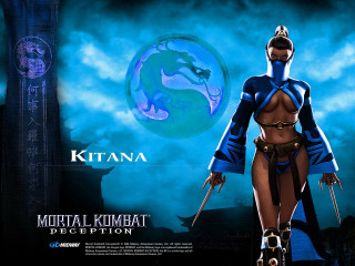 Woman blue costume sword dragon - fan kuan free wallpaper
