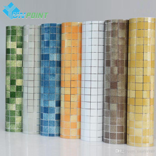 Colored tiles roll white surface - a row free wallpaper