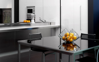 Glass bowl oranges kitchen microwave - lyco art free wallpaper
