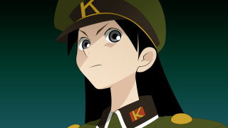 Cartoon woman uniform hat green - a character portrait free wallpaper