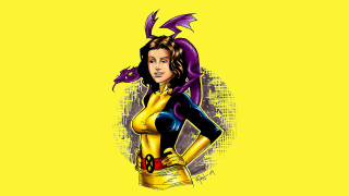 Woman yellow black dragon head - outfit free wallpaper