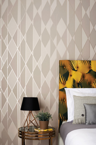 Bed lamp wall pattern plant - a table next free wallpaper
