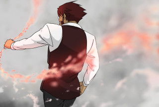 Man vest tie cloudy sky - a man in a vest free wallpaper