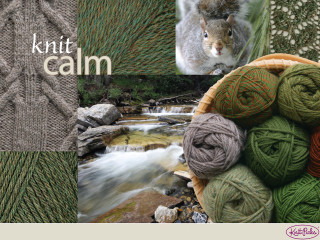 Squirrel yarn balls collage basket - art green free wallpaper