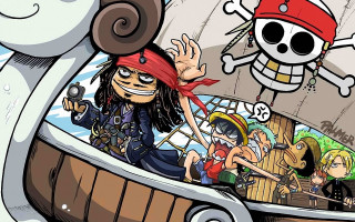 Cartoon pirate ship pirate skeleton - eiichiro oda free wallpaper