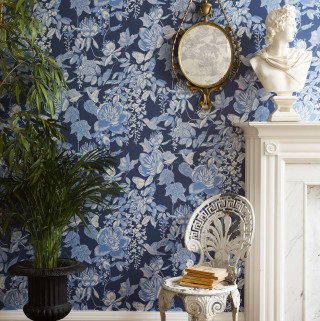 Chair pottedplant bluewallpaper mirror artsandcrafts - a chair free wallpaper