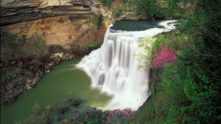 Waterfall river running through waterfall 2 - balcomb greene free wallpaper