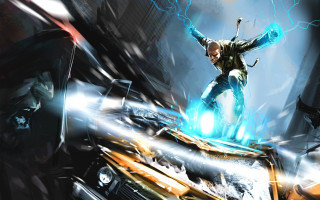 Man suit tie standing car - action scene free wallpaper