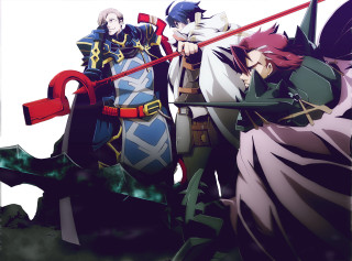 Group people field grass sword - sots art free wallpaper
