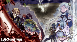 Cartoon man woman lightning storm - rayonism free wallpaper