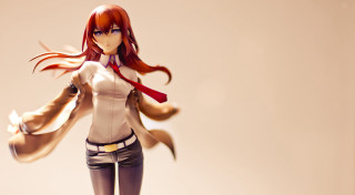 Red haired woman umbrella white - a white wall behind her free wallpaper