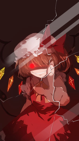 Red shirt hat glowing eyes - their face free wallpaper