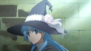 Blue hair witch rose brick - a brick wall free wallpaper