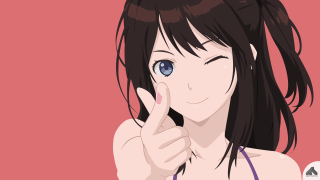 Girl finger mouth pink background - a finger free wallpaper