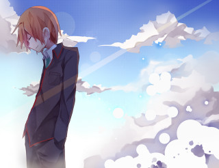 Man suit tie sky clouds - a man in a suit free wallpaper