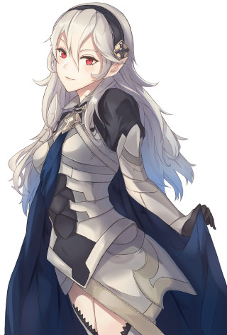 White silver haired woman blue - ayo free wallpaper