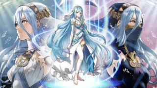 Anime blue hair white hair 2 - ayo free wallpaper